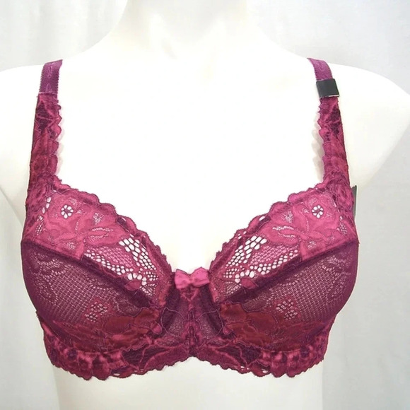 36D Paramour by Felina Madison UW Bra Grape Wine NWT - Picture 8 of 11